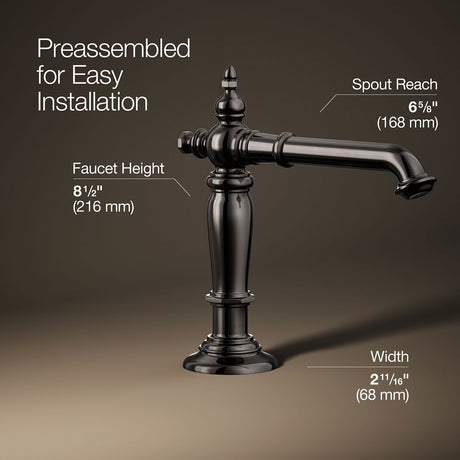 Artifacts® Bathroom sink faucet spout with Column design, 1.2 gpm