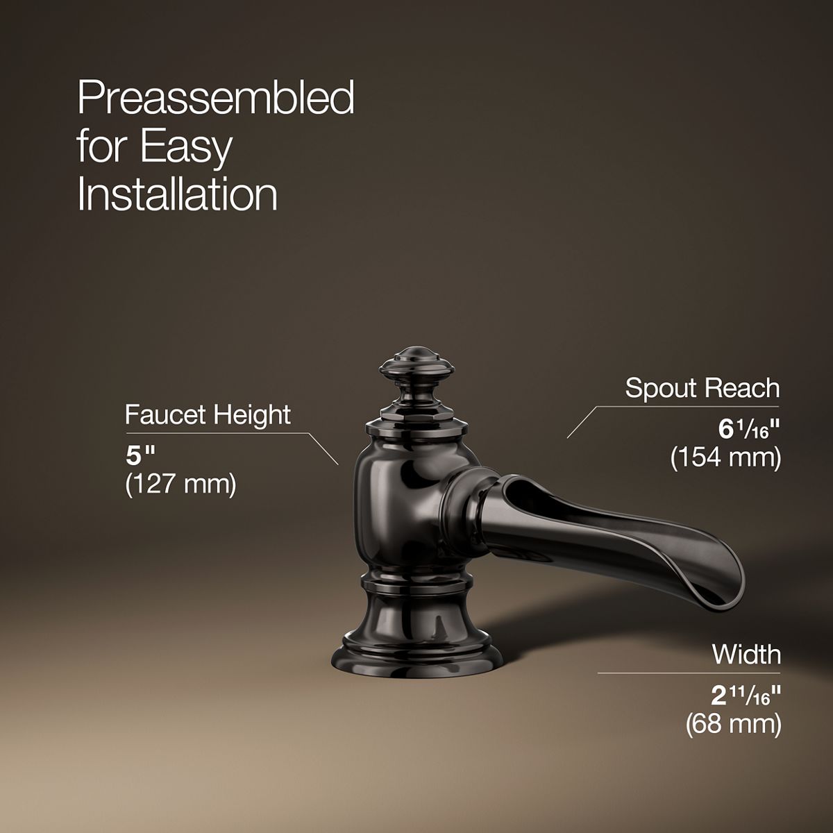 Artifacts® with Flume design Bathroom sink faucet spout with Flume design, 1.2 gpm