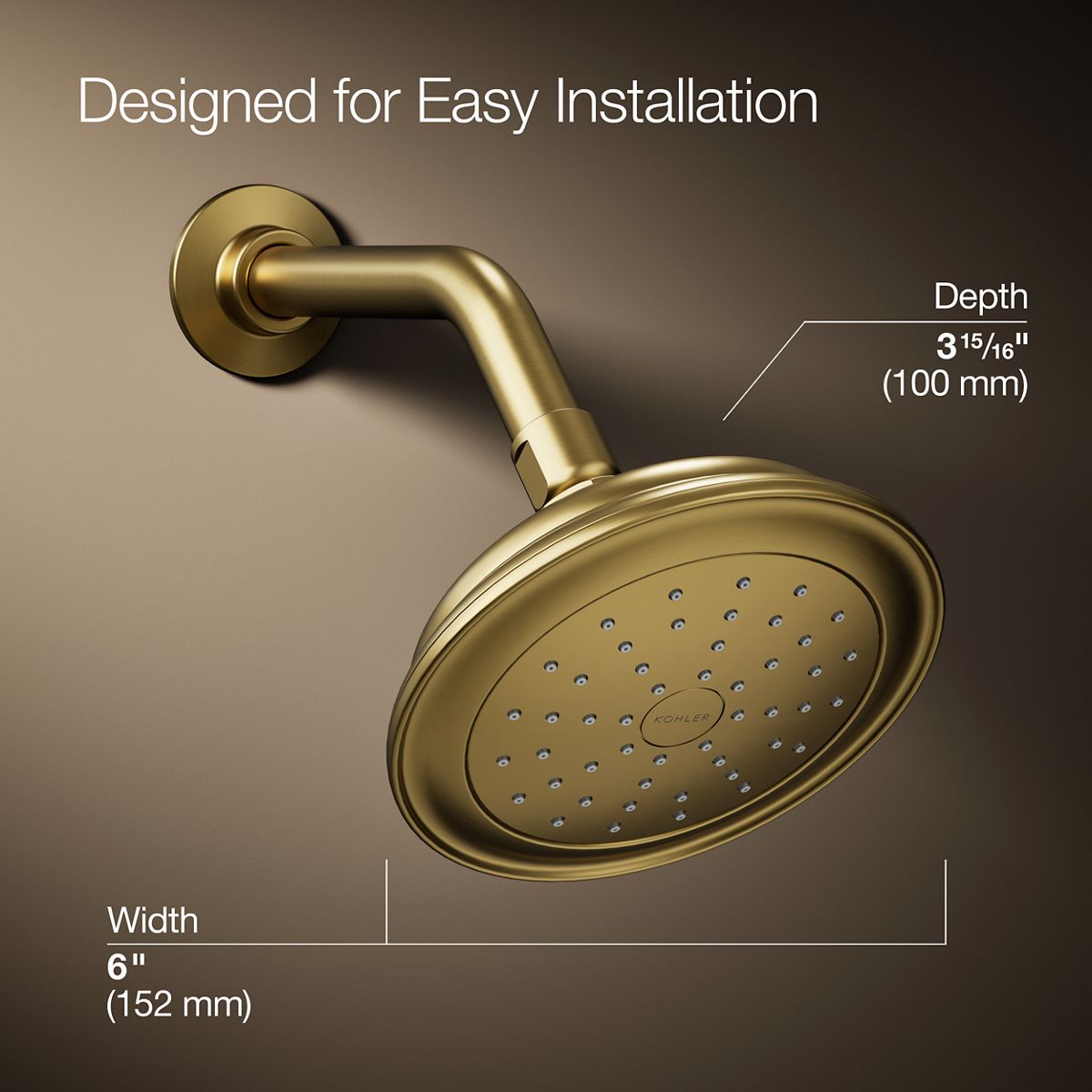 Artifacts® Single-function showerhead, 1.75 gpm