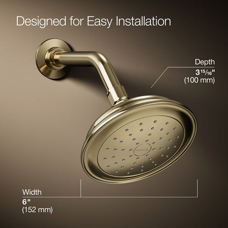Artifacts® Single-function showerhead, 2.5 gpm