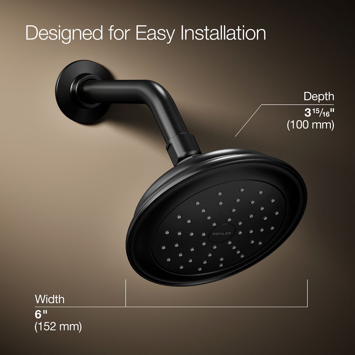 Artifacts® Single-function showerhead, 1.75 gpm