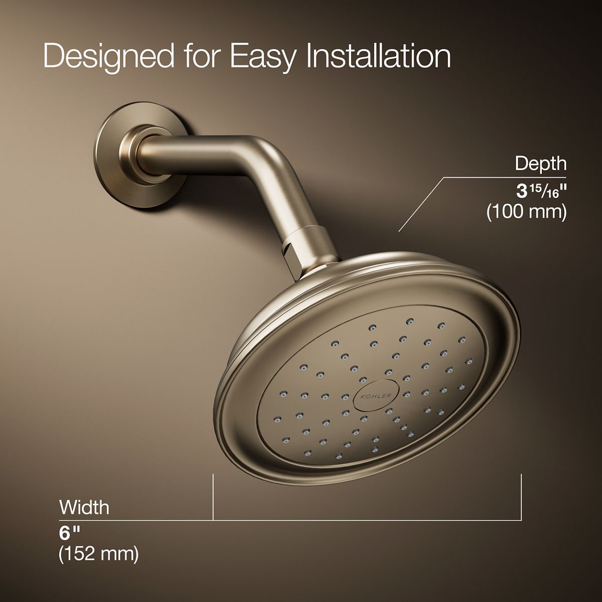 Artifacts® Single-function showerhead, 2.5 gpm