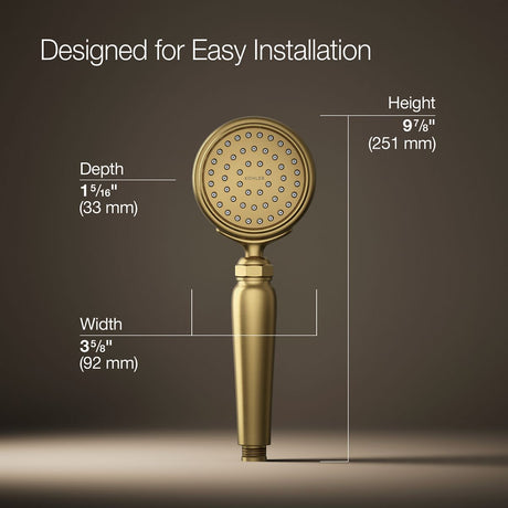 Artifacts® Single-function handshower, 1.75 gpm