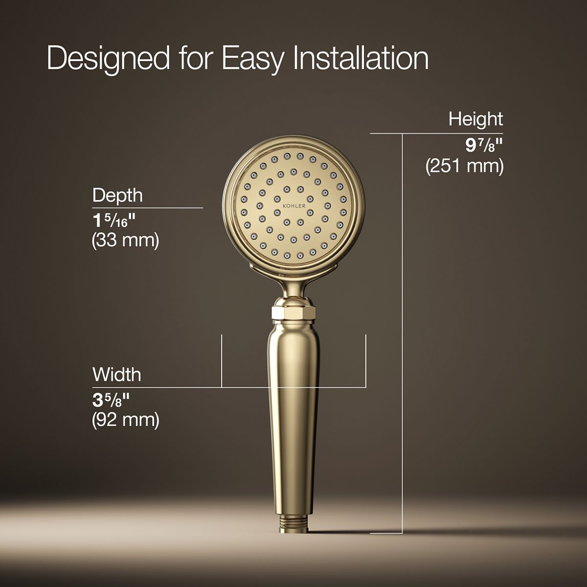 Artifacts® Single-function handshower, 1.75 gpm