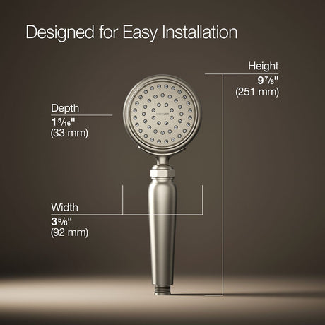 Artifacts® Single-function handshower, 2.5 gpm