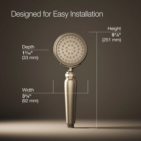 Artifacts® Single-function handshower, 2.5 gpm