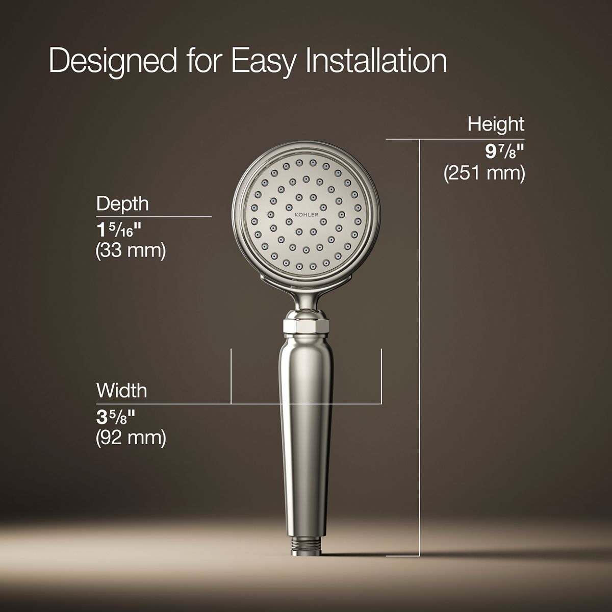 Artifacts® Single-function handshower, 1.75 gpm