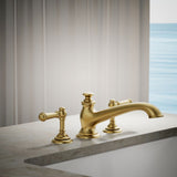 Artifacts® Deck-mount bath spout with flare design