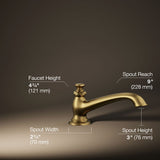 Artifacts® Deck-mount bath spout with flare design