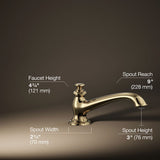 Artifacts® Deck-mount bath spout with flare design