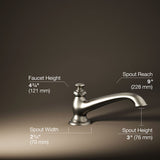 Artifacts® Deck-mount bath spout with flare design