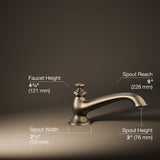 Artifacts® Deck-mount bath spout with flare design