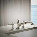 Artifacts® Deck-mount bath spout with flare design
