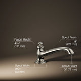 Artifacts® Deck-mount bath spout with flare design