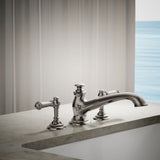 Artifacts® Deck-mount bath spout with flare design