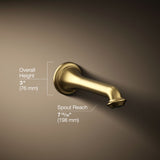 Artifacts® Wall-mount bath spout with turned design
