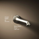 Artifacts® Wall-mount bath spout with turned design