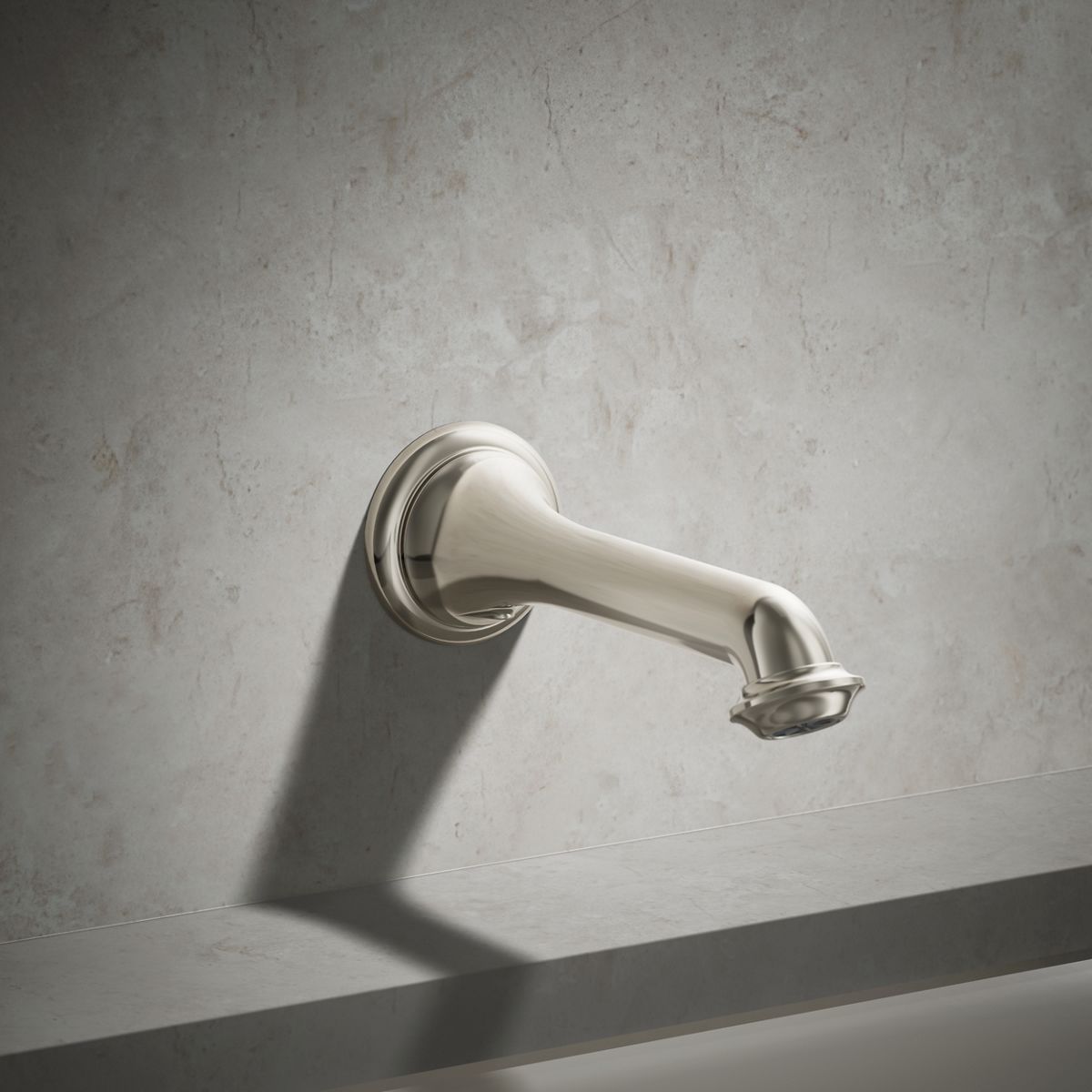 Artifacts® Wall-mount bath spout with turned design