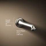 Artifacts® Wall-mount bath spout with turned design