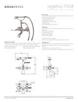 Wallmount cradle tub filler with handshower