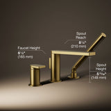 Composed® Deck-mount bath faucet with handshower