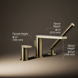 Composed® Deck-mount bath faucet with handshower