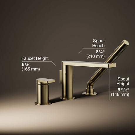 Composed® Deck-mount bath faucet with handshower