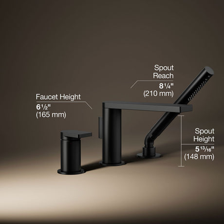 Composed® Deck-mount bath faucet with handshower