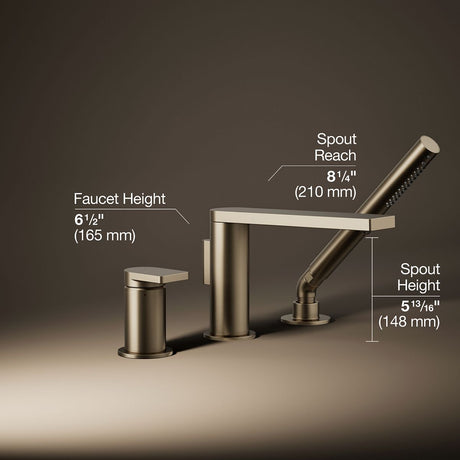 Composed® Deck-mount bath faucet with handshower