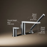 Composed® Deck-mount bath faucet with handshower