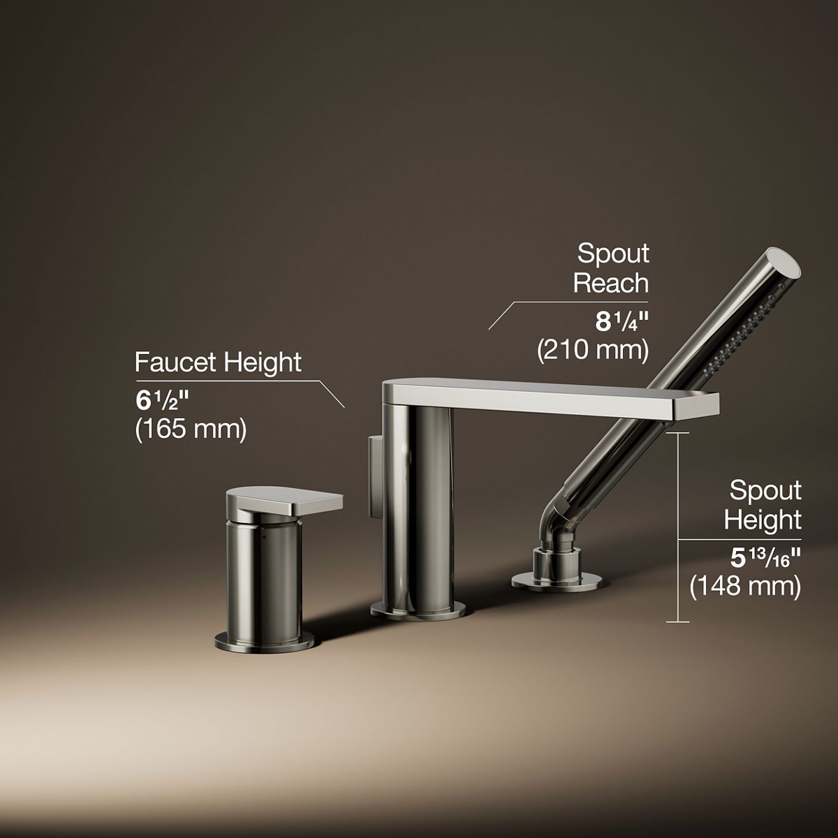 Composed® Deck-mount bath faucet with handshower