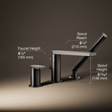 Composed® Deck-mount bath faucet with handshower