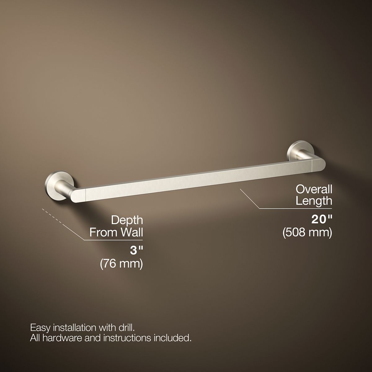Composed® 18" towel bar