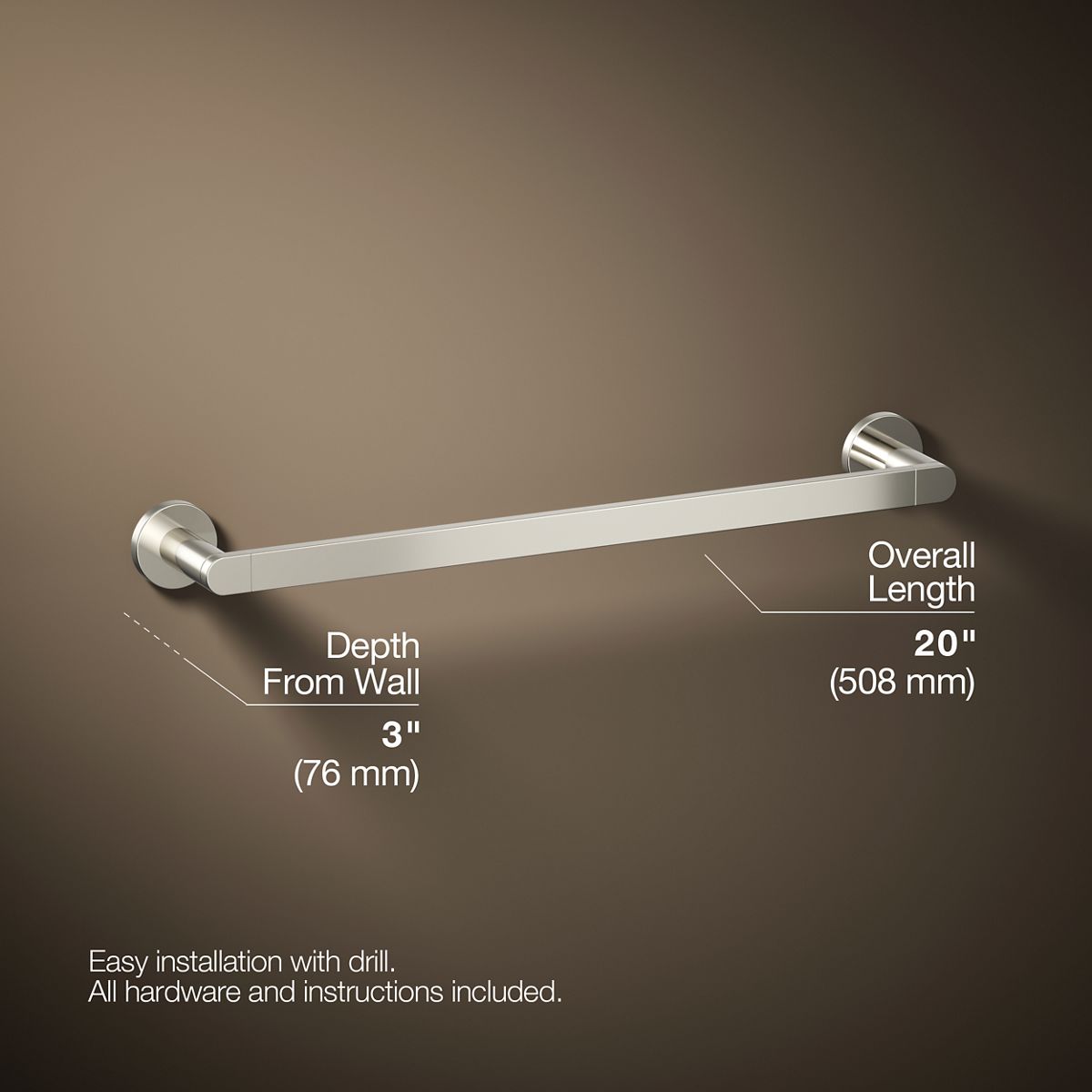 Composed® 18" towel bar