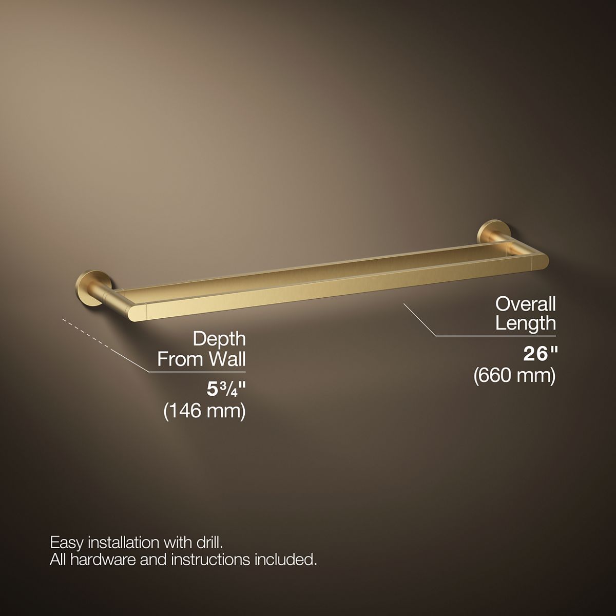 Composed® 24" double towel bar