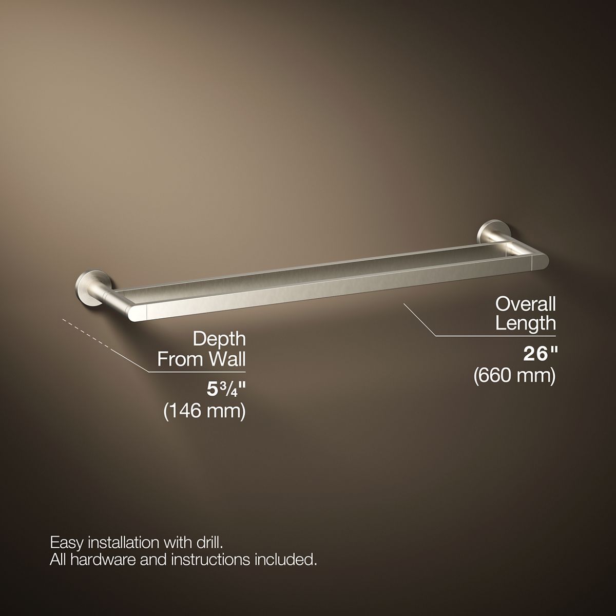 Composed® 24" double towel bar