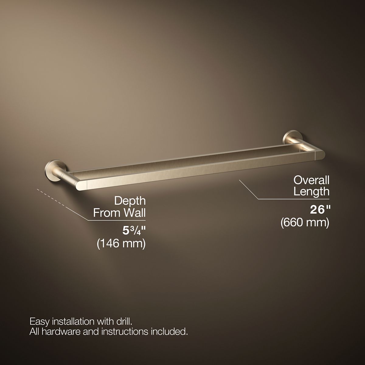 Composed® 24" double towel bar