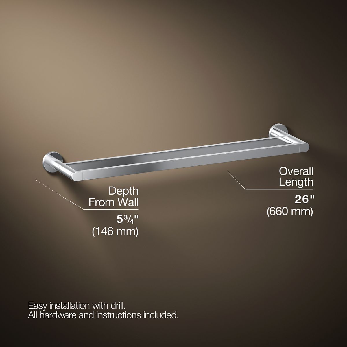Composed® 24" double towel bar