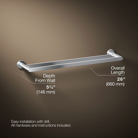 Composed® 24" double towel bar