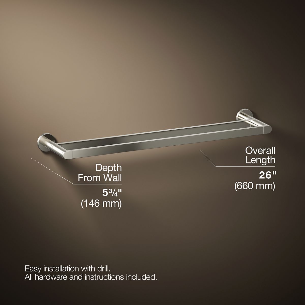 Composed® 24" double towel bar