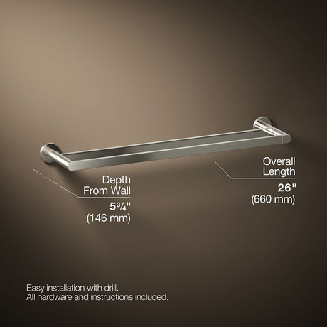 Composed® 24" double towel bar