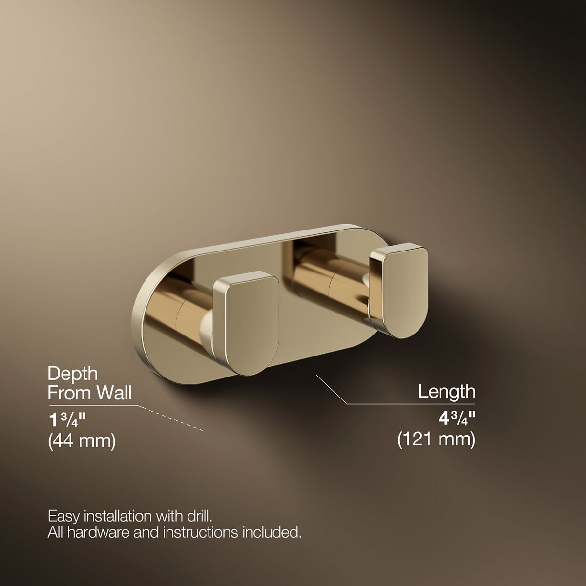Composed® Double robe hook