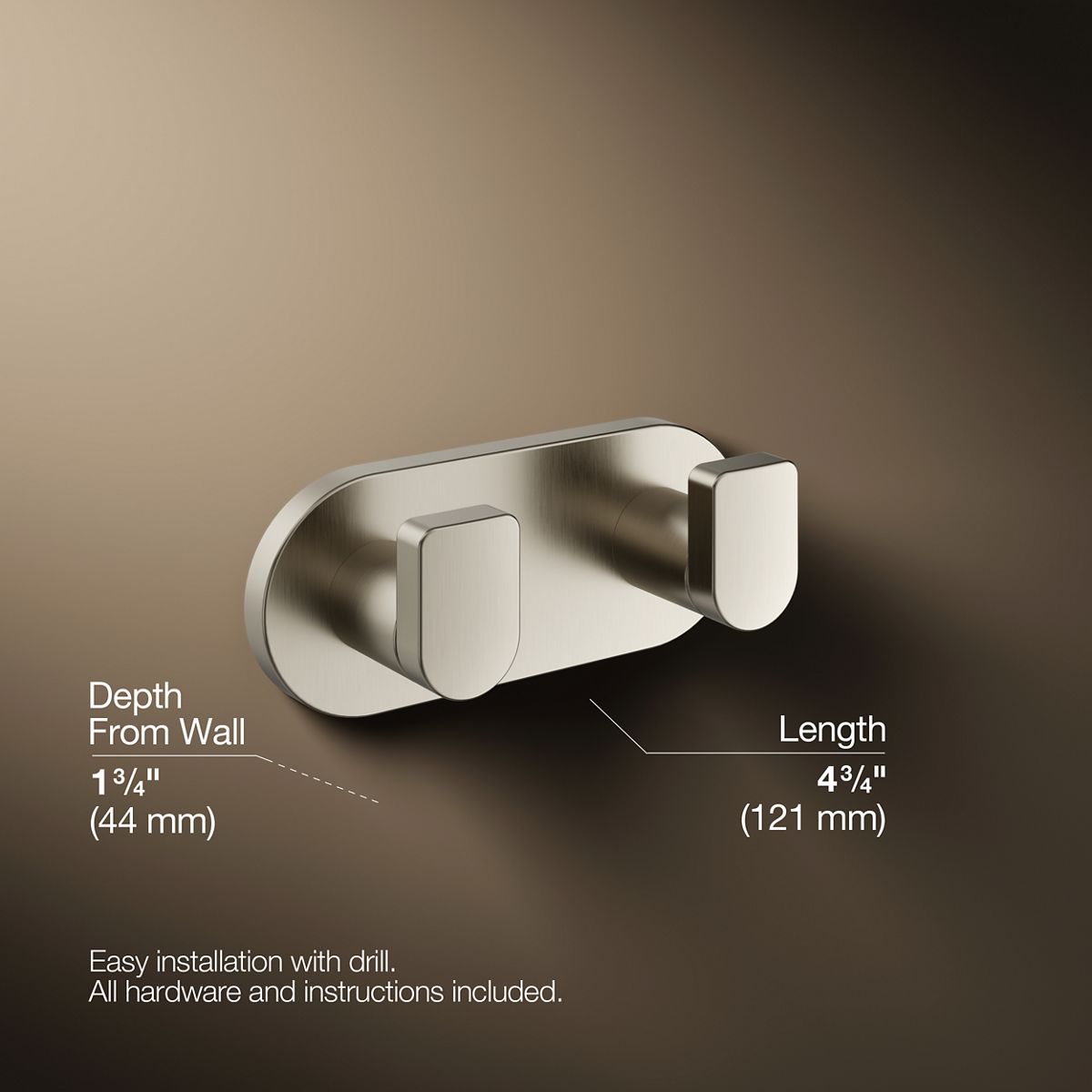 Composed® Double robe hook