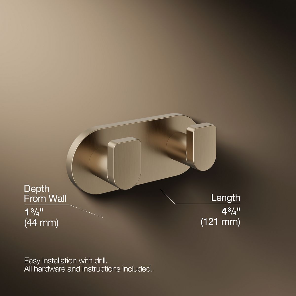 Composed® Double robe hook