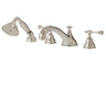 Aquabrass 4-Piece Deck Mount Tub Filler 7318 Chrome/Nickel - image 2