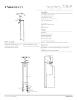 Cradle tub filler with handshower and floor risers