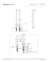 Cradle tub filler with handshower and floor risers