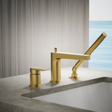 Taut® Deck-mount bath faucet with handshower