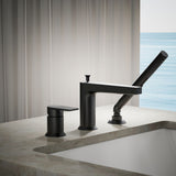Taut® Deck-mount bath faucet with handshower