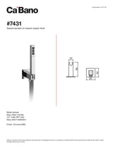 Square sprayer on square supply hook
